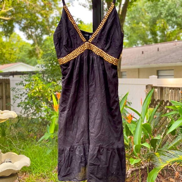 Beach cover up w gold embellishments! - Picture 7 of 7